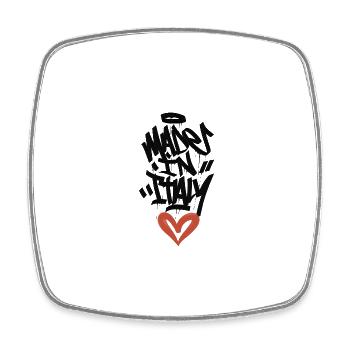 Made in Italy - Square fridge magnet - white - Front