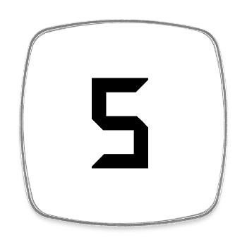 5 JAHRE. 5-JÄHRIGES JUBILÄUM. GEBURTSTAG 5 JAHRE. 5 - Viereckiger Kühlschrankmagnet - Weiß - Vorne