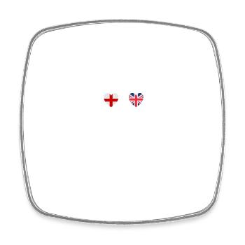 England and Great Britain British UK Flags - Square fridge magnet - white - Front