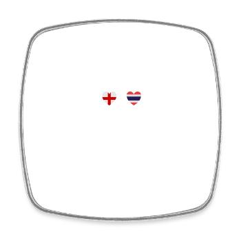 England and Thailand Thai Flag Flags - Square fridge magnet - white - Front