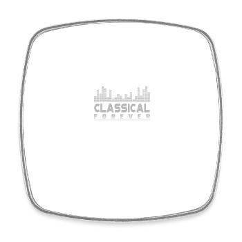 Classical Forever - Classical Music - Square fridge magnet - white - Front
