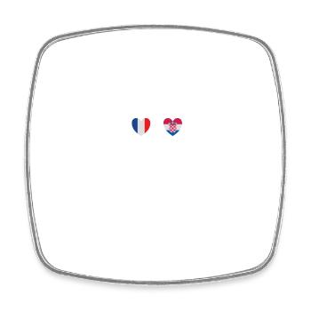 France et Croatie Drapeau croate Drapeaux - Magnet carré - blanc - Devant