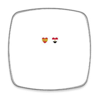 Spain and Egypt Egyptian flag Flags - Square fridge magnet - white - Front