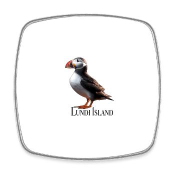 Lundi Island - Viereckiger Kühlschrankmagnet - Weiß - Vorne