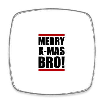 Frohe Weihnachten Bro - Viereckiger Kühlschrankmagnet - Weiß - Vorne