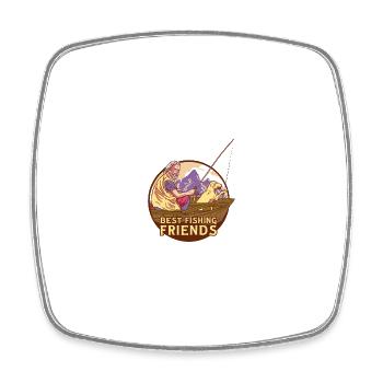 Beste Angelfreunde Beste Angelfreunde Inspiration - Viereckiger Kühlschrankmagnet - Weiß - Vorne