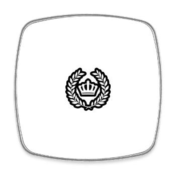 Symbole de couronne - Magnet carré - blanc - Devant