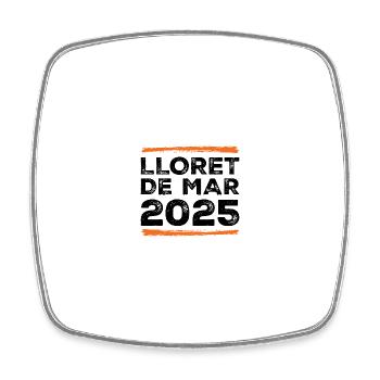 Lloret De Mar 2025 Spruch - Viereckiger Kühlschrankmagnet - Weiß - Vorne