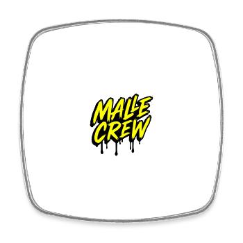 Malle Crew - Magnet carré - blanc - Devant