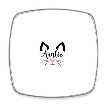 Cute Cat Auntie - Square fridge magnet - white - Front