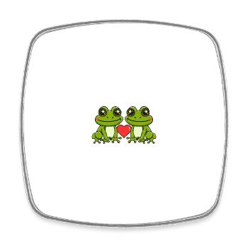 Grenouille Couple Saint-Valentin - Magnet carré - blanc - Devant