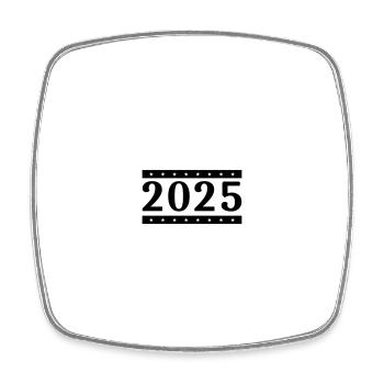 Année 2025 - Magnet carré - blanc - Devant