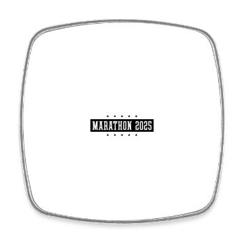 Marathon 2025 Sport - Square fridge magnet - white - Front