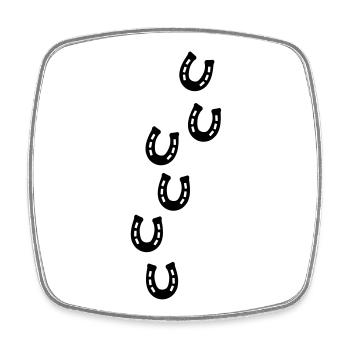 Horseshoe Track - Square fridge magnet - white - Front