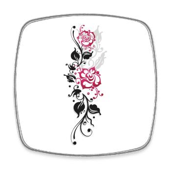 Rose Leaves Pink - Square fridge magnet - white - Front
