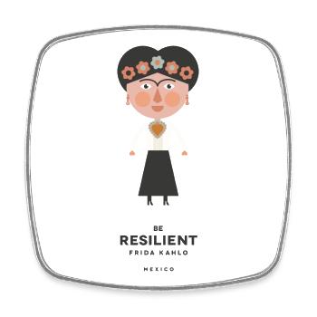 Be Resilient / México / STARKE WOMEN - Square fridge magnet - white - Front