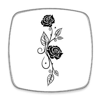 Rose Rose Rose Vine - Square fridge magnet - white - Front