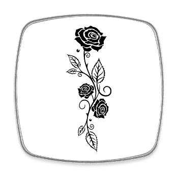 Rose Rose Rose Vine - Square fridge magnet - white - Front