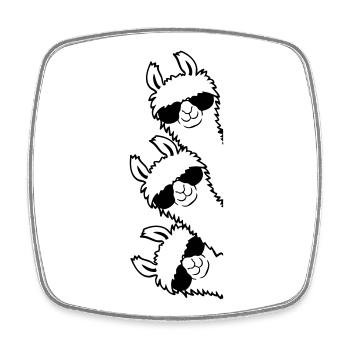 Friends Lama Team - Square fridge magnet - white - Front
