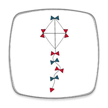 Drachen bunt Herbst - Viereckiger Kühlschrankmagnet - Weiß - Vorne