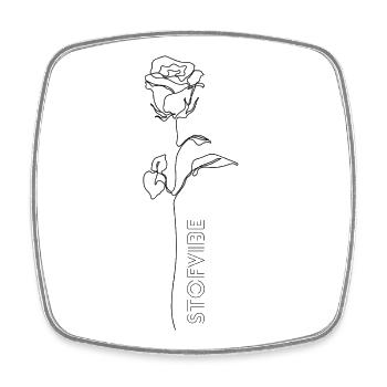 Fabric vibe logo - Square fridge magnet - white - Front