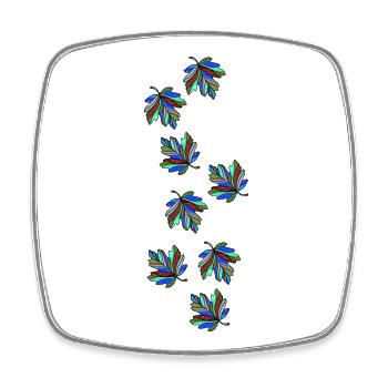 Maple Leaves Colorful - Square fridge magnet - white - Front