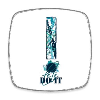 Let's Do It! Motivation! Einfach machen! Nur Mut! - Square fridge magnet - white - Front