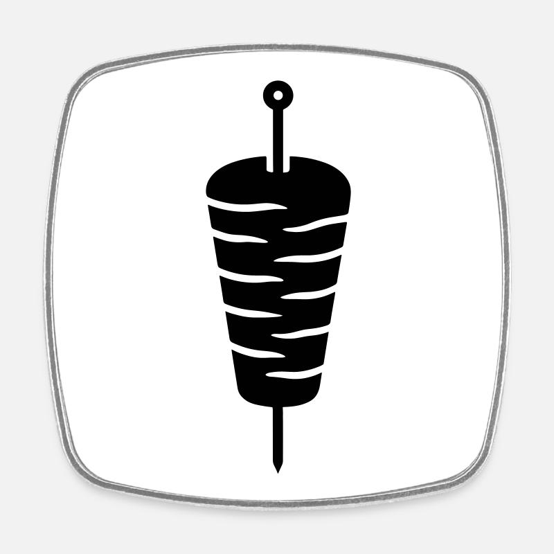 Döner Purismus - Magnet carré - blanc