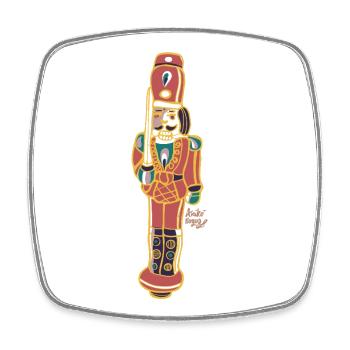 Casse-Noisette coloré design déco - Magnet carré - blanc - Devant