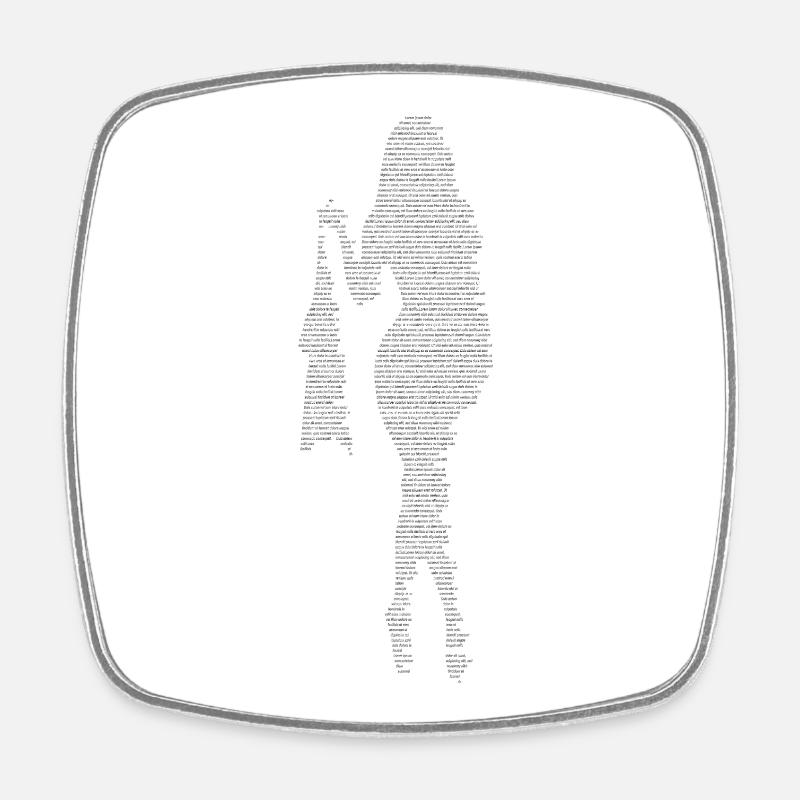 Silhouette - Viereckiger Kühlschrankmagnet - Weiß