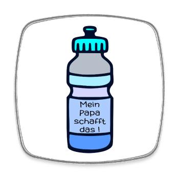 Sport Motivation Papa - Viereckiger Kühlschrankmagnet - Weiß - Vorne