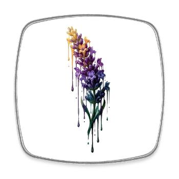 Lavendel mit tropfender Farbe - Viereckiger Kühlschrankmagnet - Weiß - Vorne