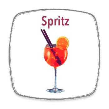 Spritz Glas Illustration - Viereckiger Kühlschrankmagnet - Weiß - Vorne
