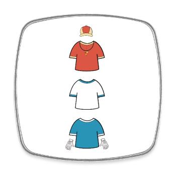 Minimalist Football Team Lineup Graphic - Square fridge magnet - white - Front