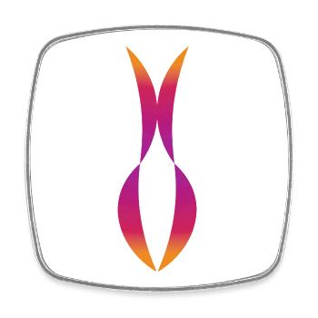 trennen - Viereckiger Kühlschrankmagnet - Weiß - Vorne