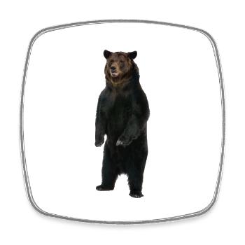 Stehender Bär - Viereckiger Kühlschrankmagnet - Weiß - Vorne