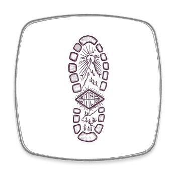 Stay wild red - Square fridge magnet - white - Front