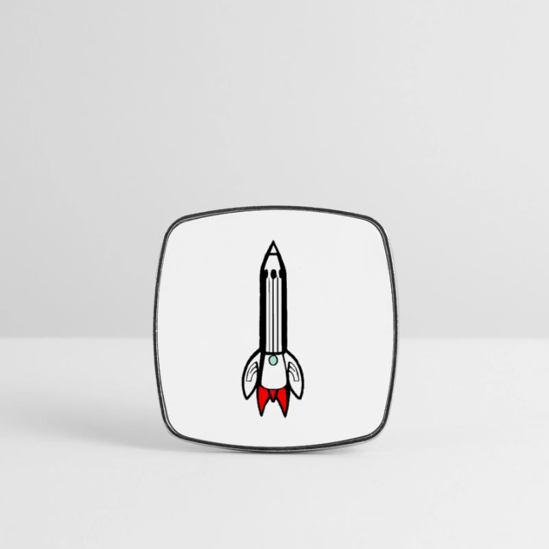 Spacecraft Rocket Space Space Flight Vector Square fridge magnet