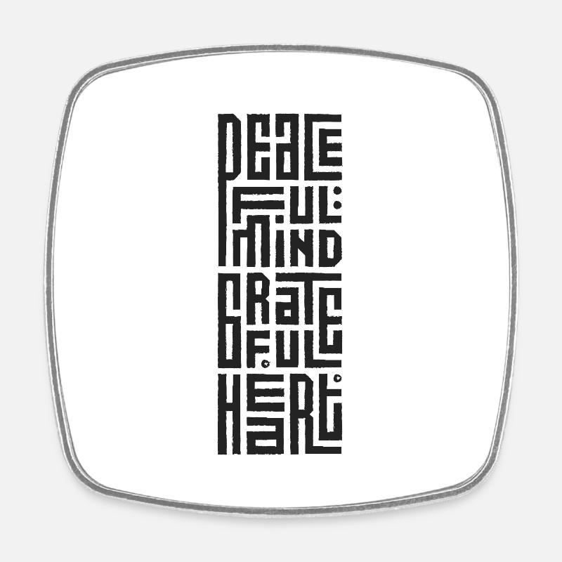 Peace transparent - Viereckiger Kühlschrankmagnet - Weiß