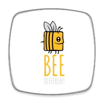 abeille différente Spruch Citation - Magnet carré - blanc - Devant