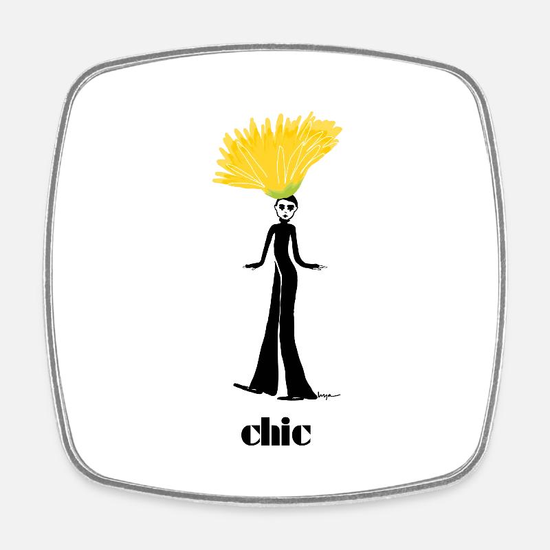 Chic - Viereckiger Kühlschrankmagnet - Weiß