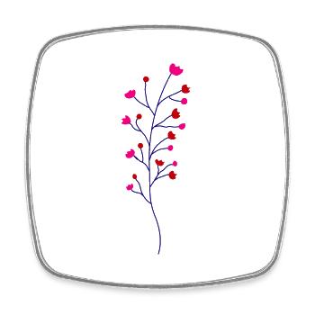 Flower Flower Plant - Magnet carré - blanc - Devant