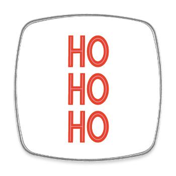HOHOHO Père Noël - Magnet carré - blanc - Devant