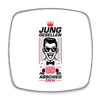 Junggesellen Abschied Crew - Viereckiger Kühlschrankmagnet - Weiß - Vorne