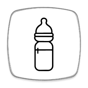 bottle - Square fridge magnet - white - Front