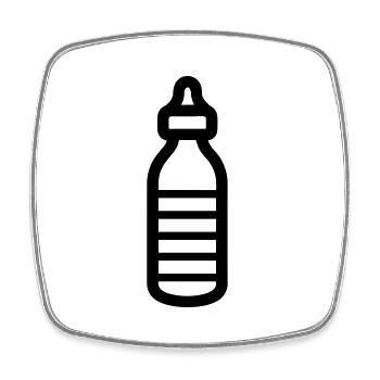 bottle - Square fridge magnet - white - Front