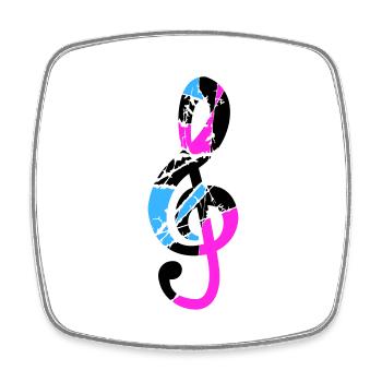 Musik Notenschlüssel Note Melodie Musiknote Sound - Viereckiger Kühlschrankmagnet - Weiß - Vorne