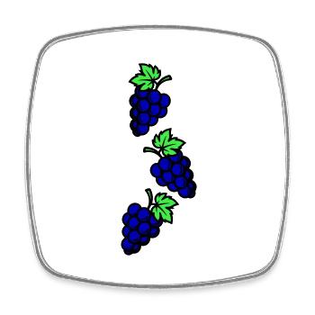 Grapes Symbol Grapes - Square fridge magnet - white - Front