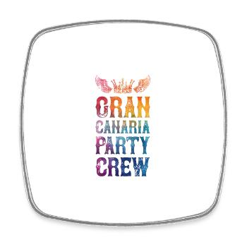 Dicton de l’équipe de fête de Gran Canaria - Magnet carré - blanc - Devant