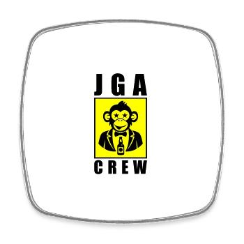 JGA Crew Junggesellenabschied Affe - Viereckiger Kühlschrankmagnet - Weiß - Vorne